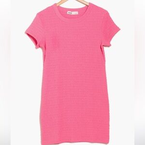 Textured Short Sleeve Stretchy Dress